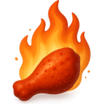 ¿Qué alita de pollo picante con salsa ardiente comes?